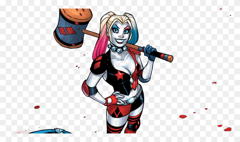 800x450 Dc Comics Image With Transparent Background Harley Quinn Comic Character, Comics, Book, Person HD PNG Download