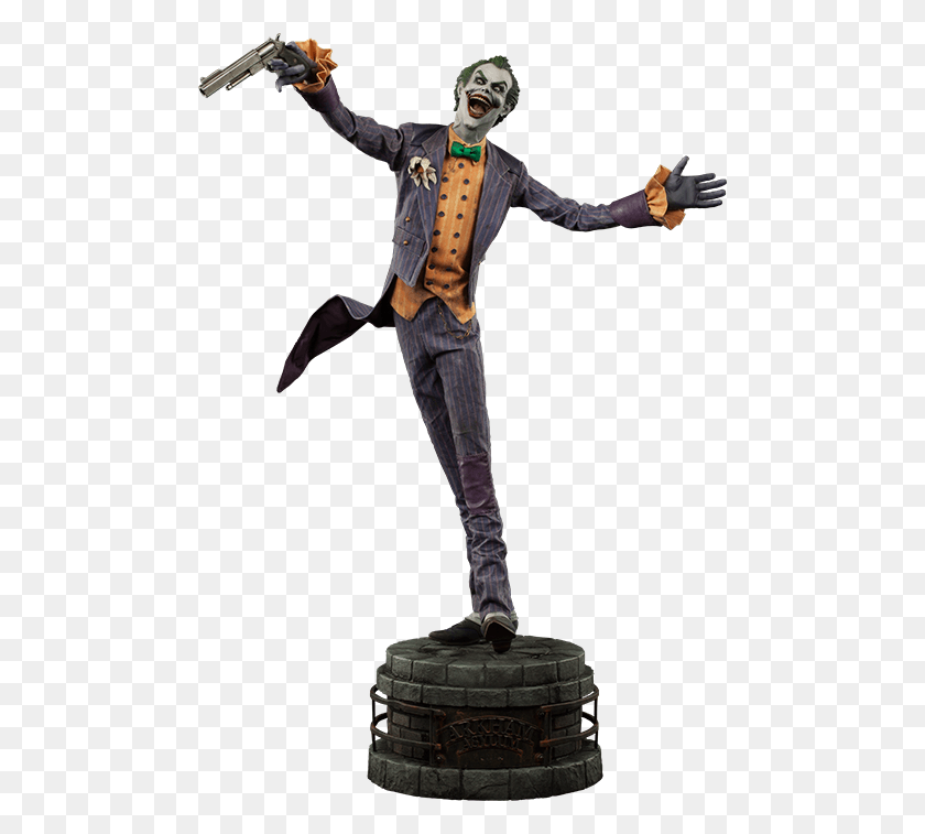 480x697 Dc Comics Joker Arkham Asylum Premium Format Figure Coringa Escultura, Person, Human, Costume HD PNG Download