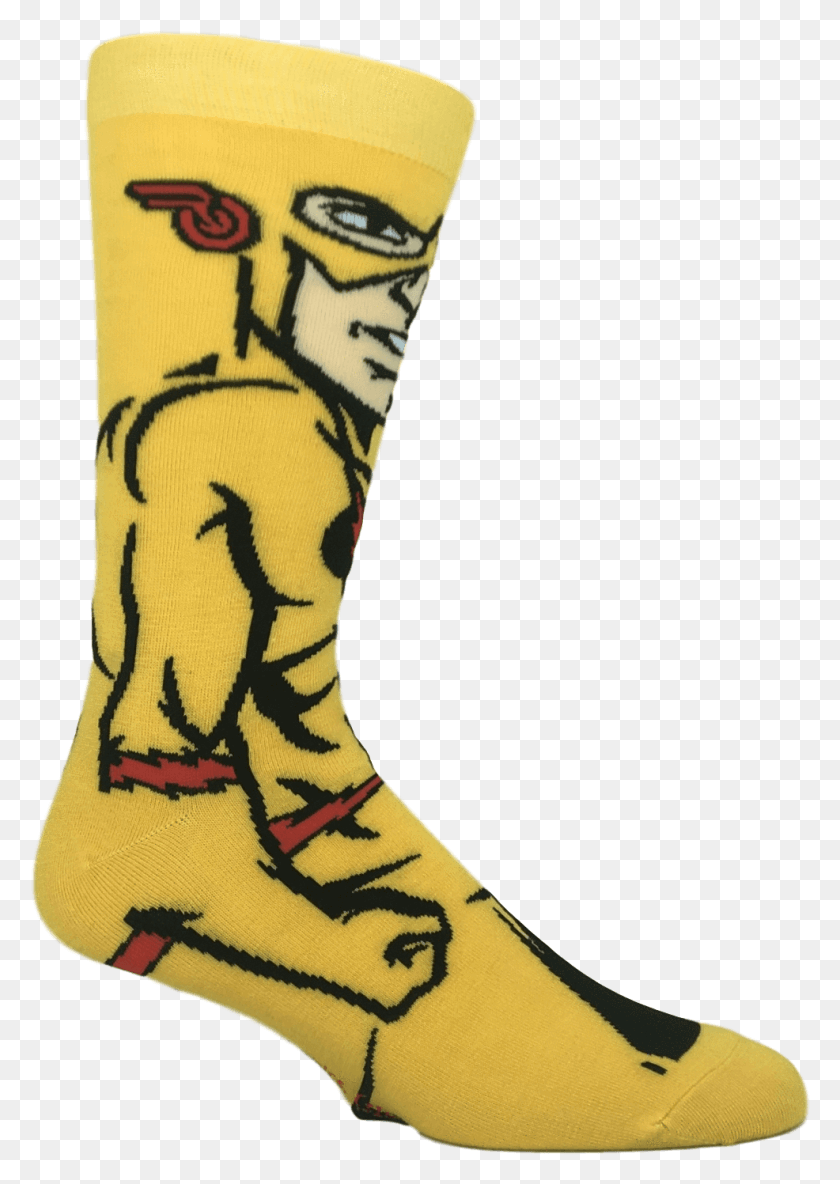 986x1421 Dc Comics Reverse Flash 360 Superhero Socks Sock, Clothing, Apparel, Footwear HD PNG Download