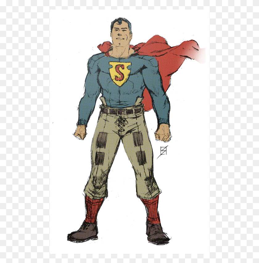 518x795 Dc Comics Sketch Superman Illustration, Person, Human, Comics HD PNG Download