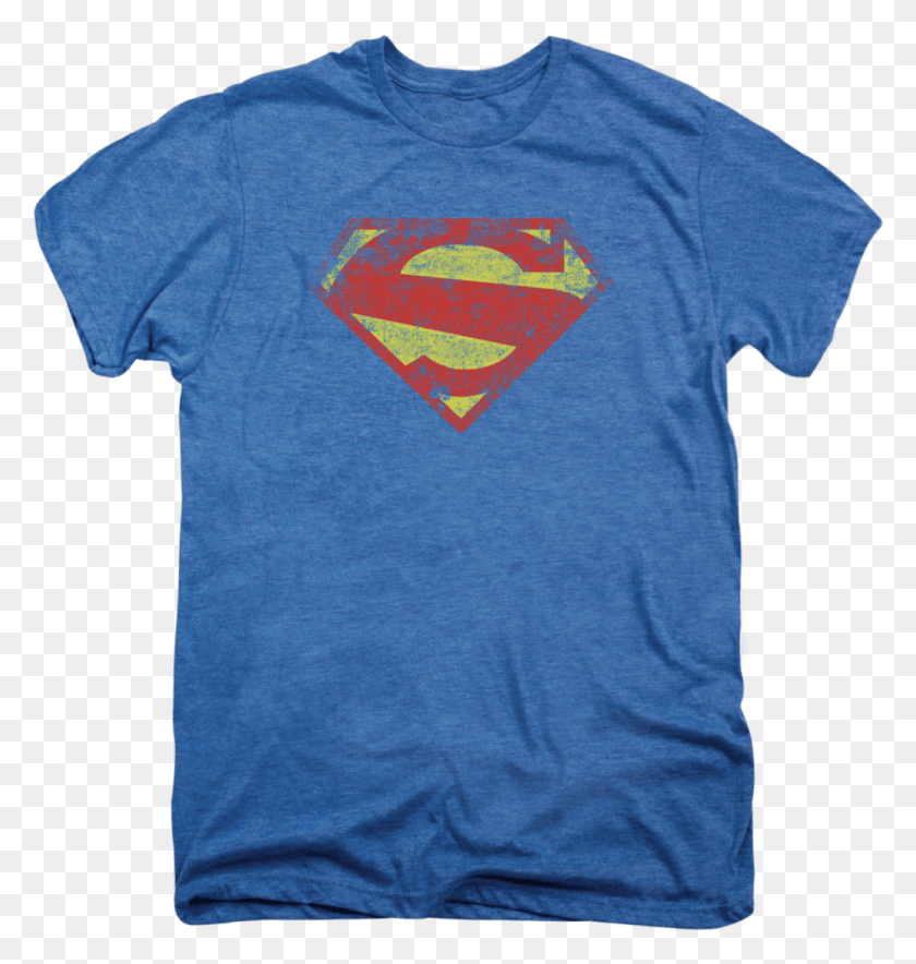 1035x1094 Dc Distressed Logo Superman T Shirt 25 Superman, Clothing, Apparel, T-shirt HD PNG Download