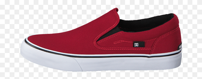 676x268 Dc Shoes Dc Trase Slip On Tx Shoe Red Red Shoes Men Vans Authentic Red Leather, Clothing, Apparel, Footwear HD PNG Download