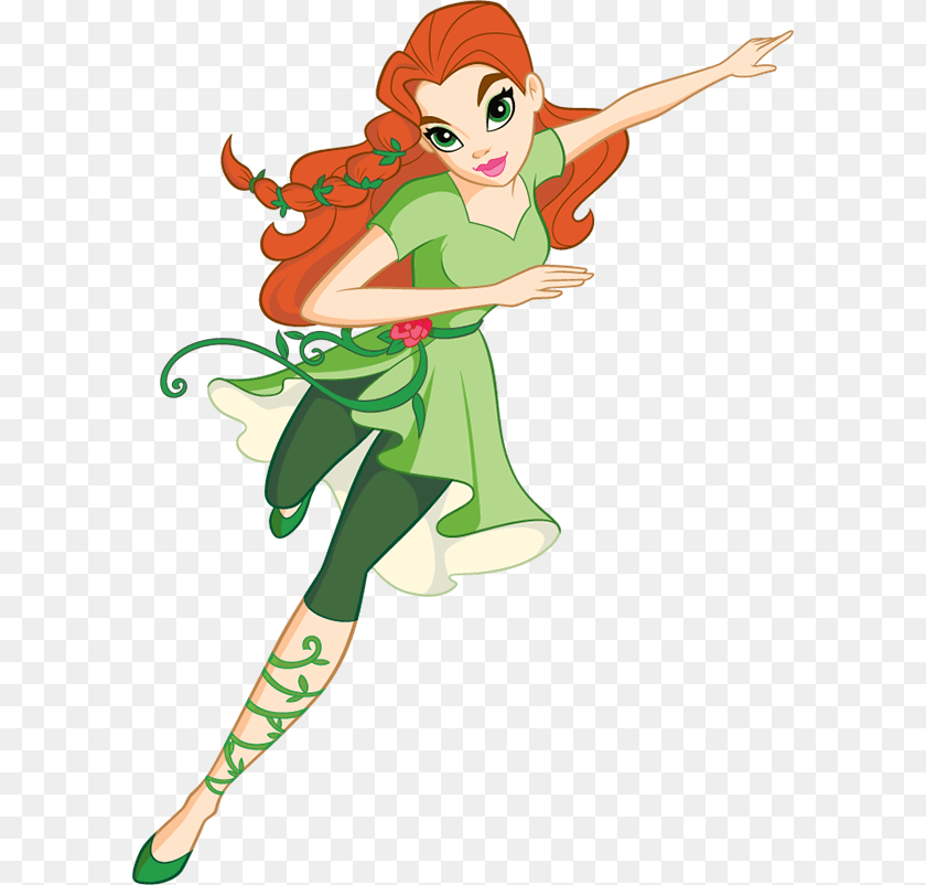 600x802 Dc Super Hero Girls Poison Ivy, Green, Elf, Person, Cartoon PNG