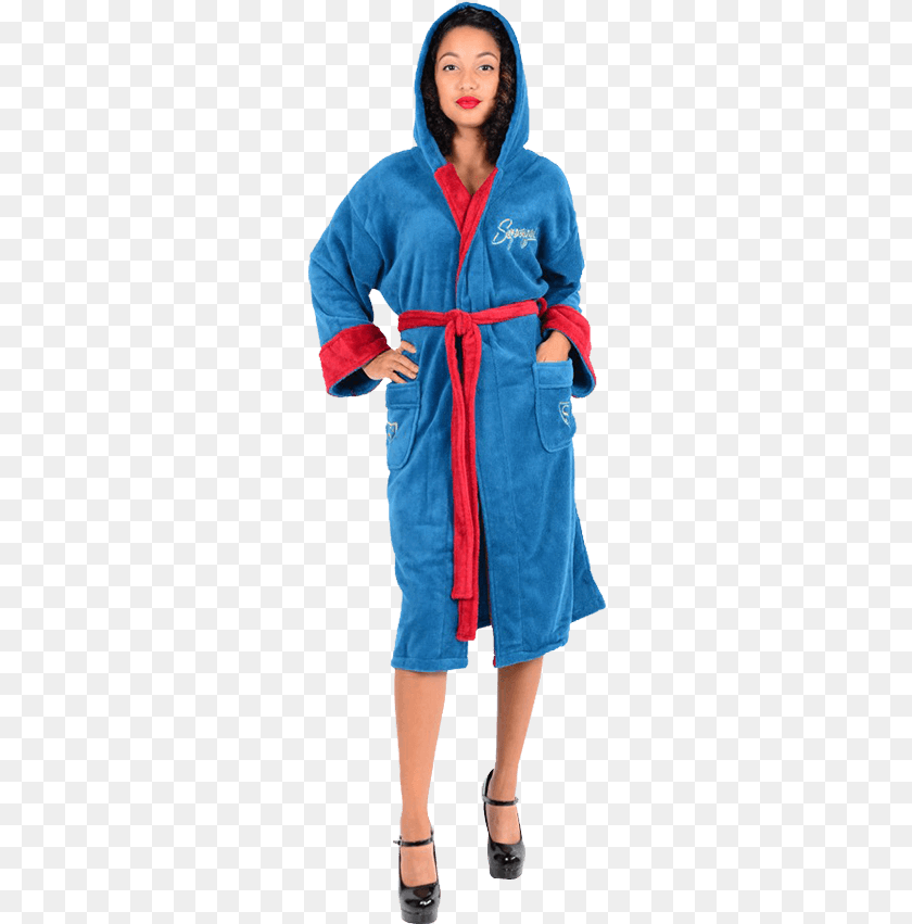 275x851 Dc Supergirl Bombshell Robe Supergirl Bathrobe, Clothing, Fashion, Fleece, Adult Sticker PNG