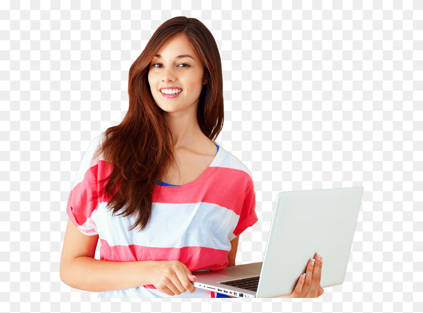 606x562 Dca Computer Course, Person, Human, Female HD PNG Download