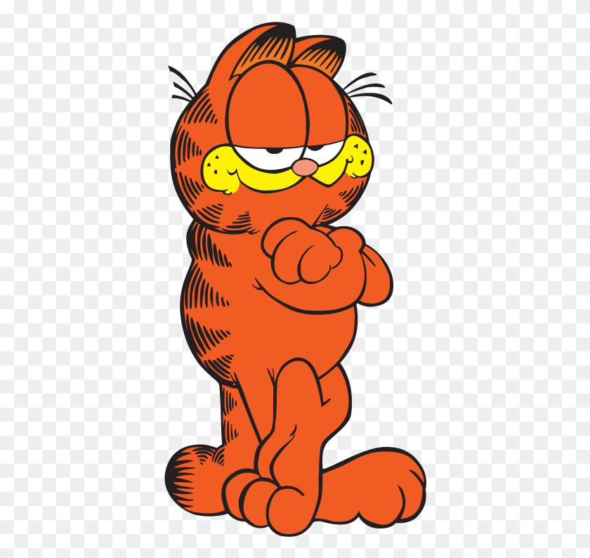 374x734 Descargar Png De Eerste Garfield Strip Verschijnt Garfieldttranspbackgr Garfield Svg, Mano, Gafas De Sol, Accesorios Hd Png