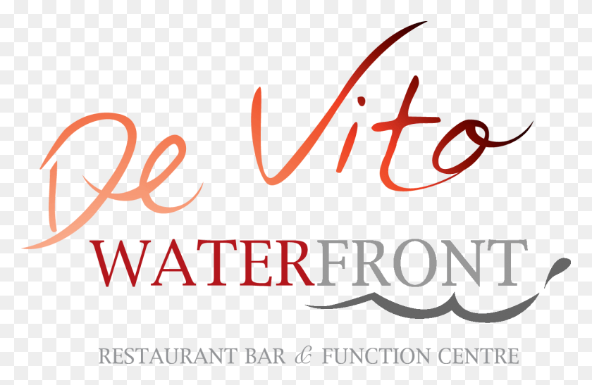 1340x837 De Vito Waterfront Devito Waterfront, Text, Alphabet, Calligraphy HD PNG Download