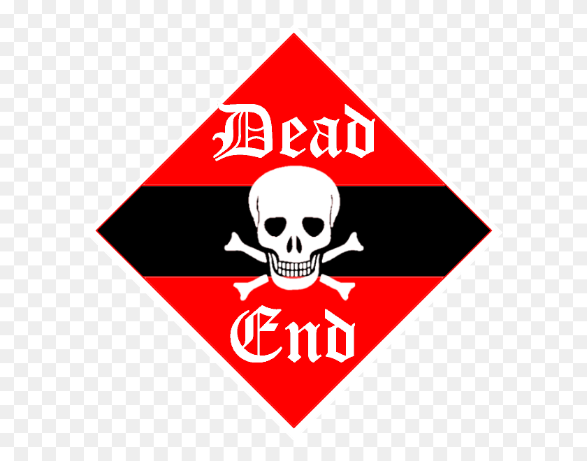 600x600 Dead End4 Skull And Crossbones, Pirata, Símbolo, Etiqueta Hd Png