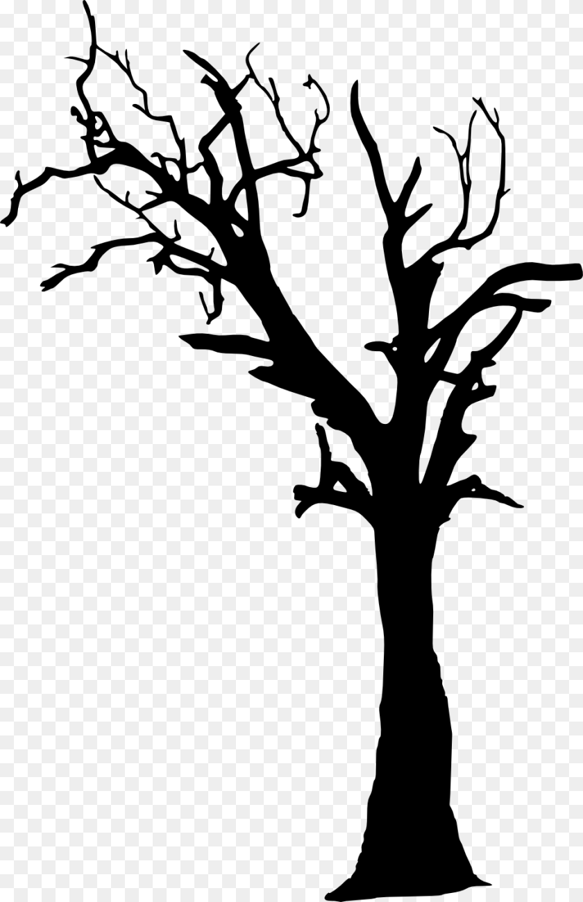 Dead Tree Silhouette Dead Tree Silhouette, Stencil, Art, Person, Drawing Sticker PNG