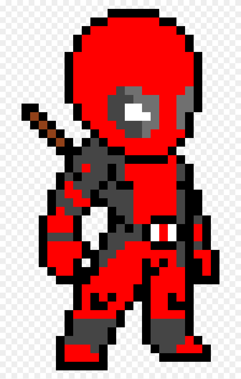 691x1261 Descargar Png Deadpool Deadpool Pixel Art, Gráficos, Texto Hd Png