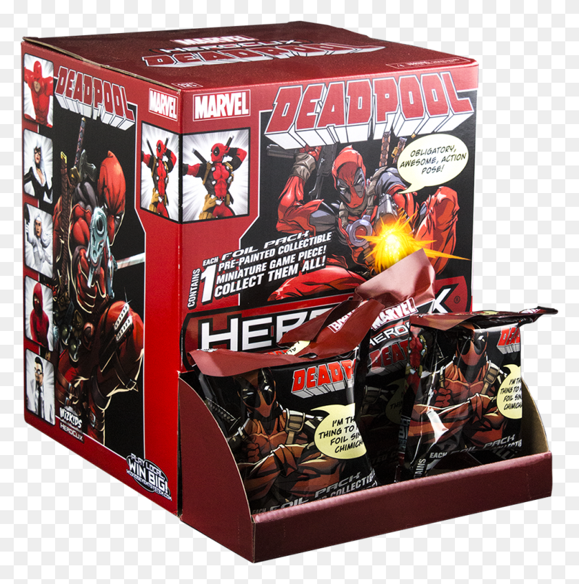991x1000 Deadpool Heroclix Blind Bags, Poster, Advertisement, Arcade Game Machine HD PNG Download