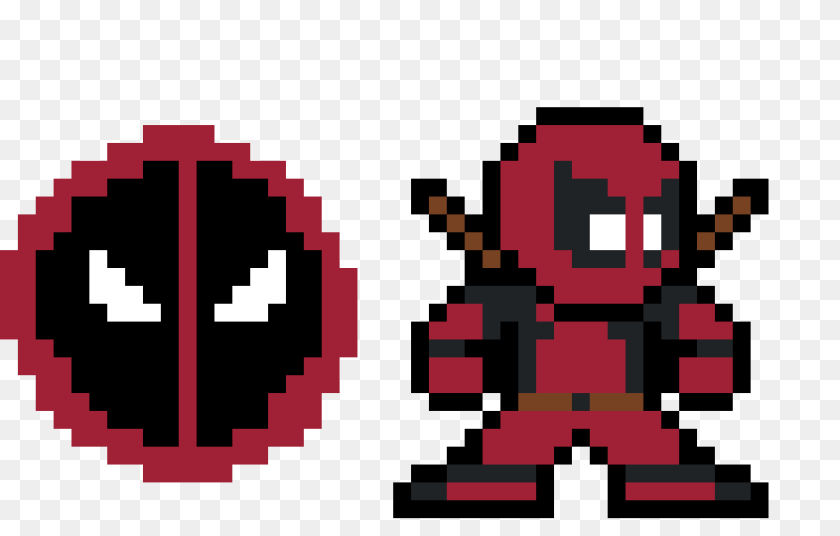 Deadpool Marvel Symbol Pixelart, First Aid PNG
