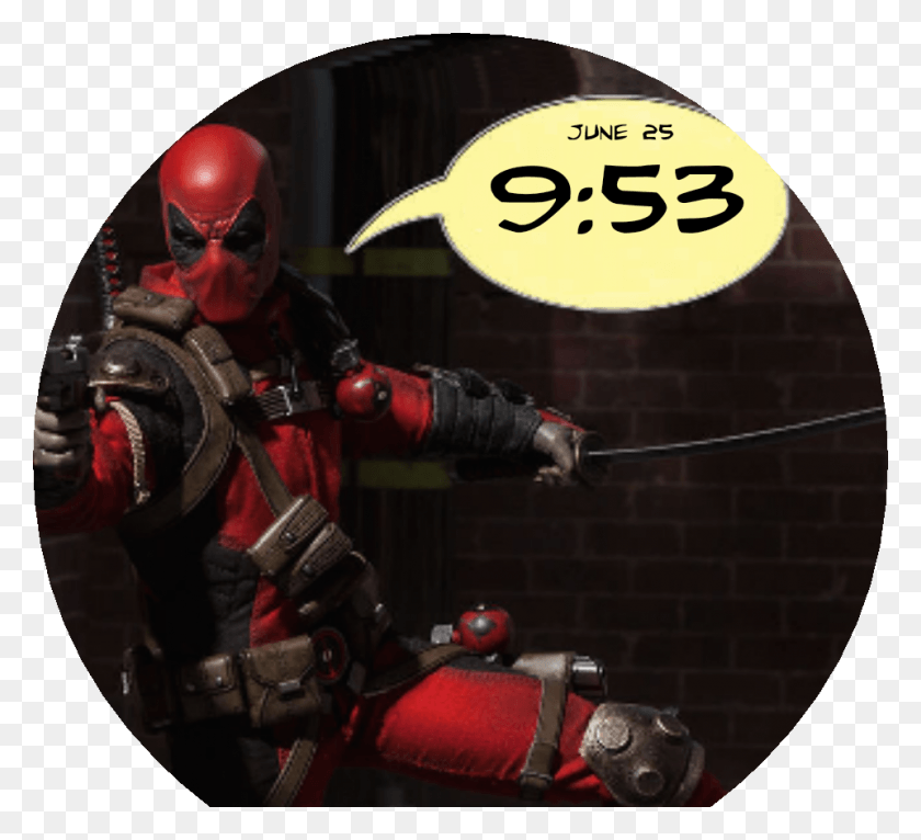 960x870 Deadpool Three Watch Face Preview, Casco, Ropa, Vestimenta Hd Png