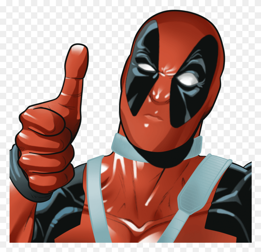 1025x991 Deadpool Thumbs Up Deadpool Thumbs Up Comics, Finger, Helmet, Clothing HD PNG Download