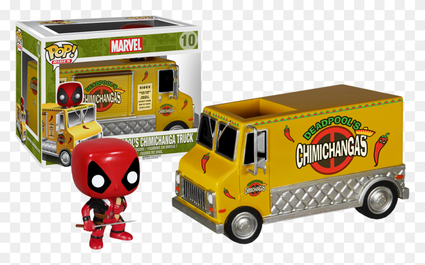 1000x595 Deadpool Con Chimichanga Truck Pop Rides Figura De Vinilo Funko Pop Deadpool Chimichanga, Vehículo, Transporte, Juguete Hd Png