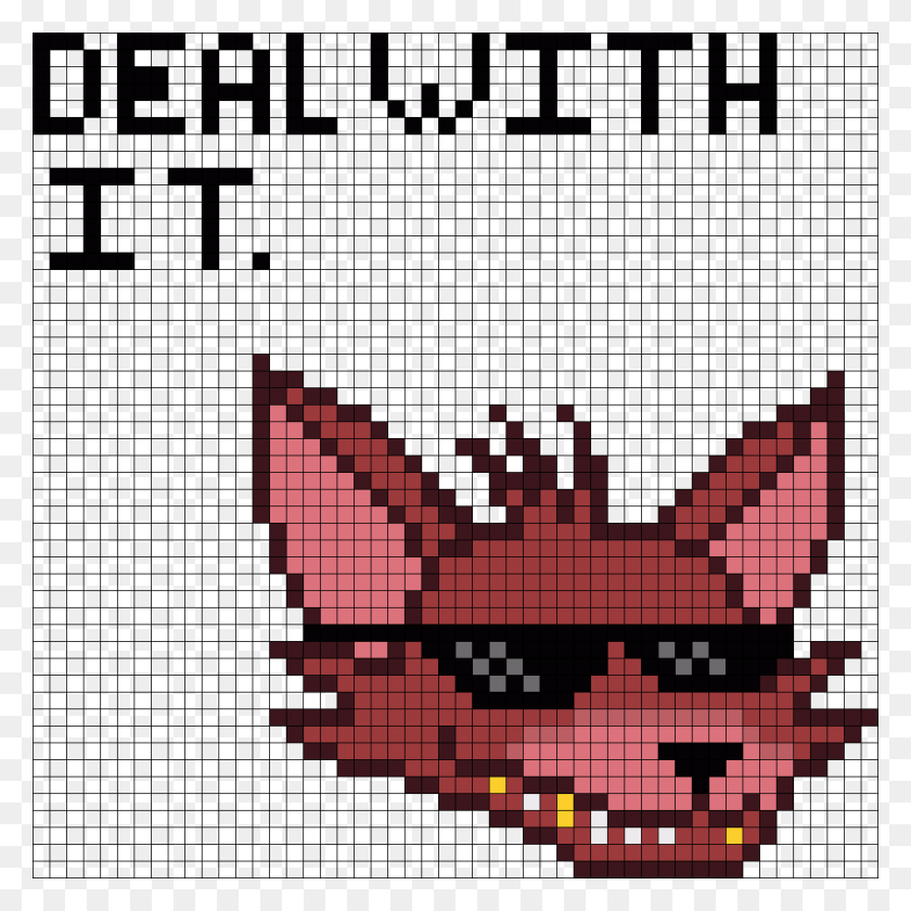 1051x1051 Deal With It Fnaf Foxy Swag Perler Bead Pattern Bead Fnaf Deal, Graphics, Paper HD PNG Download