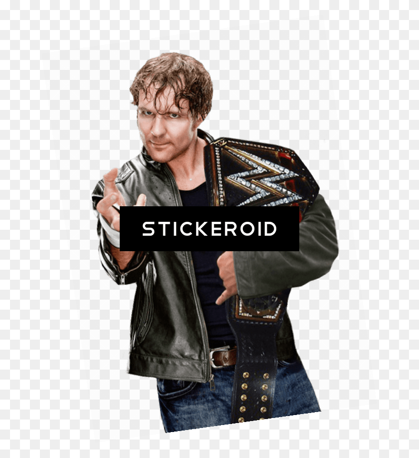 672x857 Dean Ambrose Leather With Belt, Clothing, Apparel, Jacket HD PNG Download