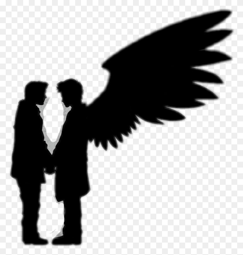879x928 Deanwinchester Castiel Destiel Angel Cas And Dean Drawings, Person, Human HD PNG Download