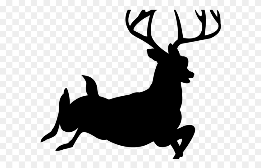 584x481 Dear Clipart Deer Silhouette Transparent Elk Silhouette, Gray, World Of Warcraft HD PNG Download