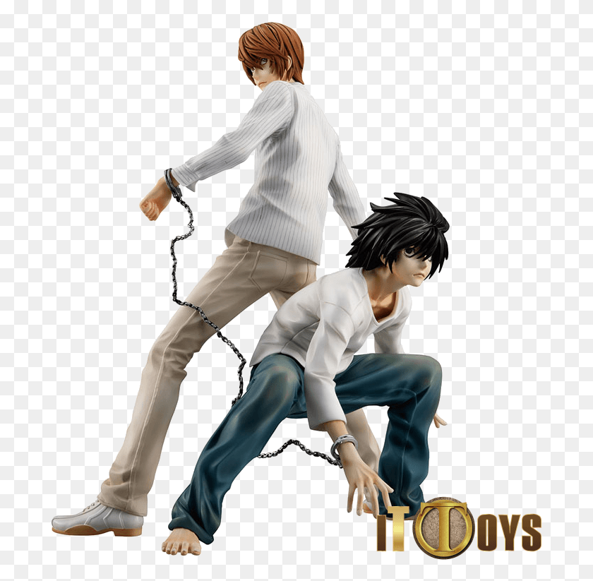 696x763 Descargar Png Death Note Gem Series Yagami Light Amp L Light Yagami, Persona, Humano, Ropa Hd Png