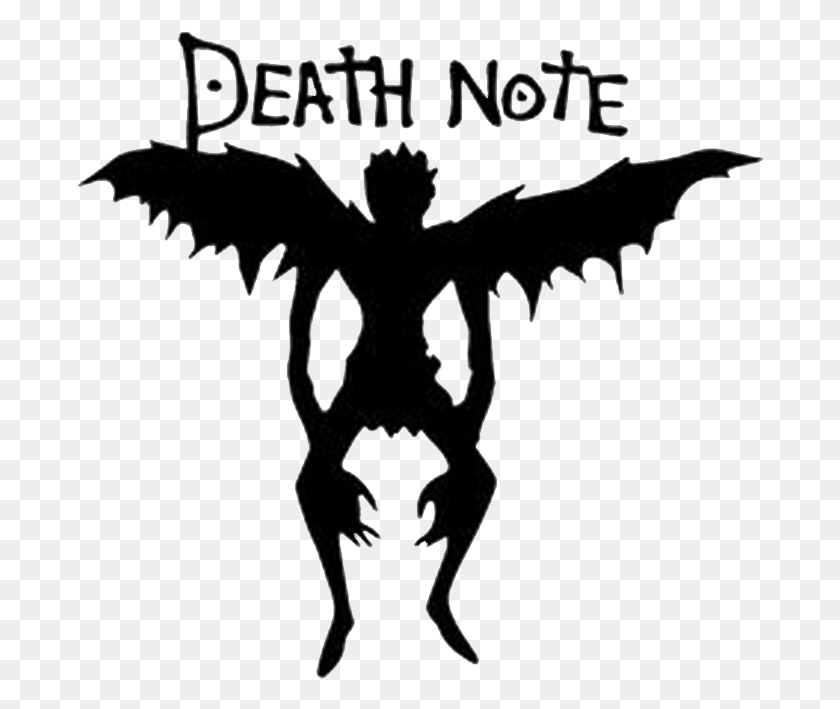 689x649 Descargar Png Death Note Logo Figura De Acción Black Clover, Angel, Arcángel Hd Png
