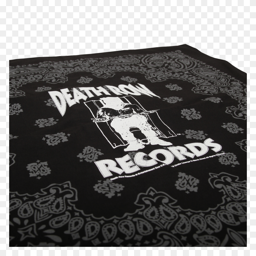 1600x1600 Death Row Records Logo Black Bandana 10 Death Row Bandana, Rug, Clothing, Apparel HD PNG Download