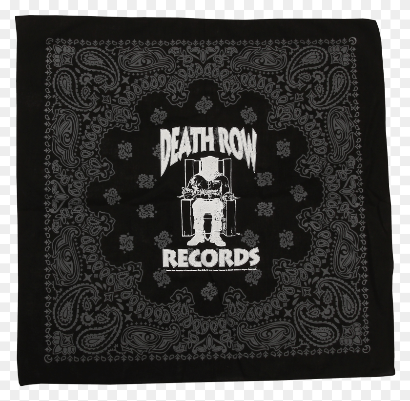 1501x1467 Death Row Records Logo Black Bandana 10 Death Row Records Logo, Clothing, Apparel, Headband HD PNG Download