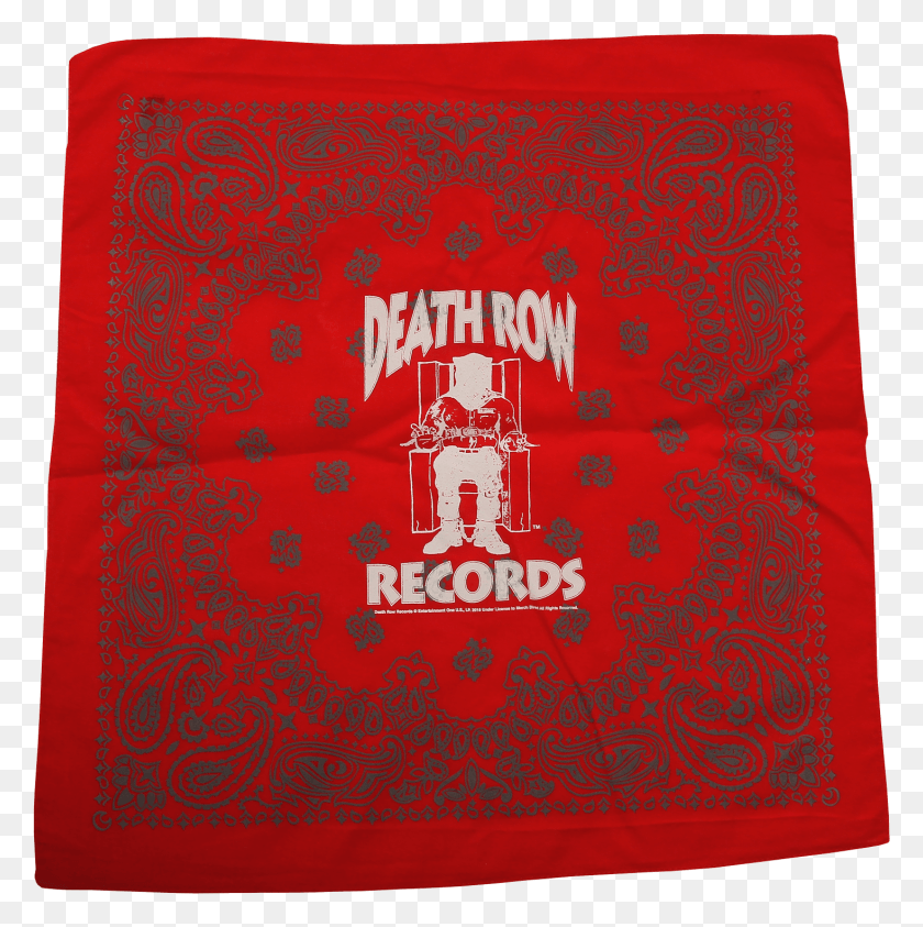 1467x1474 Логотип Death Row Records Красная Бандана 10 Death Row Records, Одежда, Одежда, Текст Hd Png Скачать