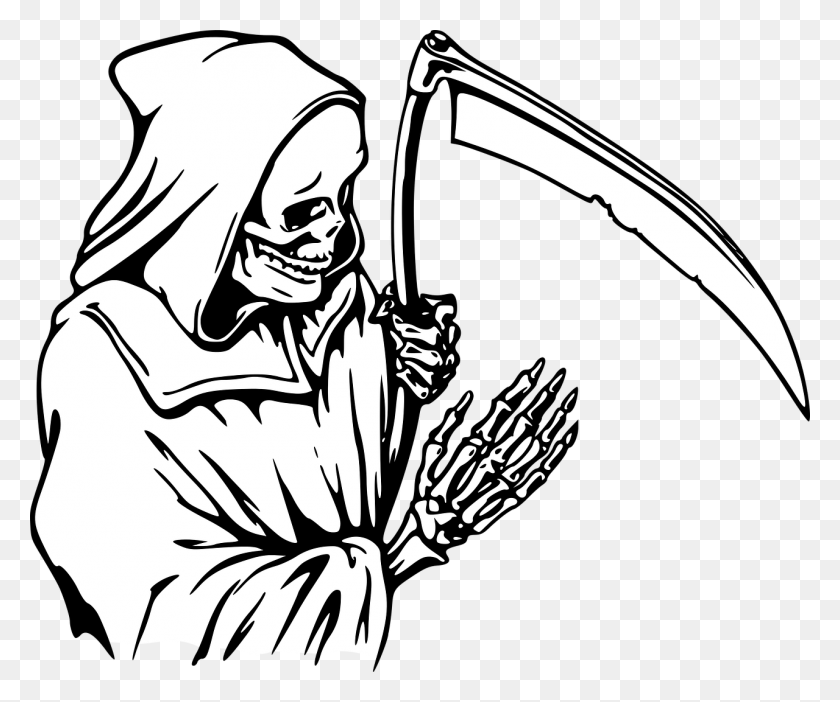 1280x1055 La Muerte Scythe Dead Halloween Skeleton Horror Death Clip Art, Knight Hd Png
