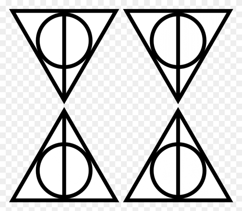 789x681 Deathly Hallows Symbol Transparent, Triangle, Railing, Fence HD PNG Download