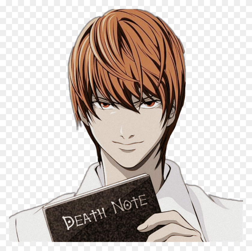1024x1019 Deathnote Kira Anime Blackandwhite Death Note Main Character, Person, Human, Book HD PNG Download