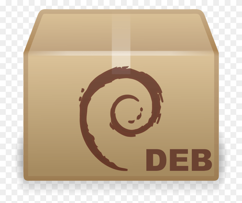 744x647 Пакет Debian, Картон, Коробка, Спираль Hd Png Скачать
