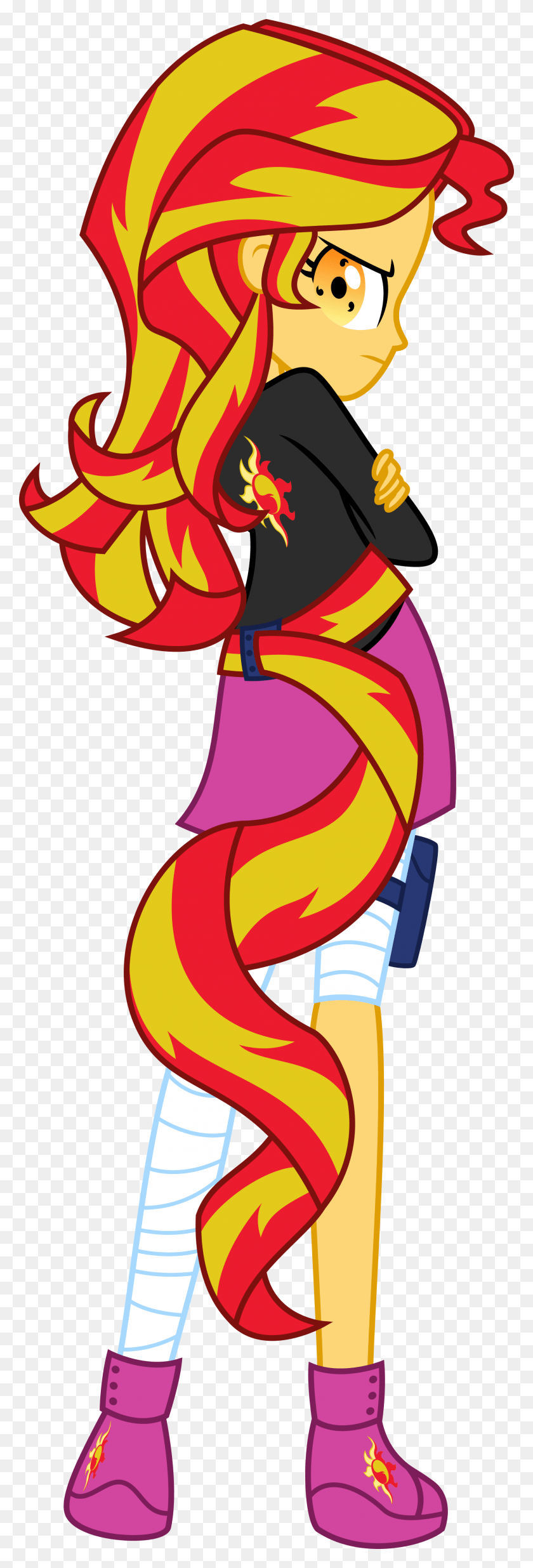 1754x5422 Descargar Png / Sunset Shimmer Winter Look, Gráficos, Persona Hd Png