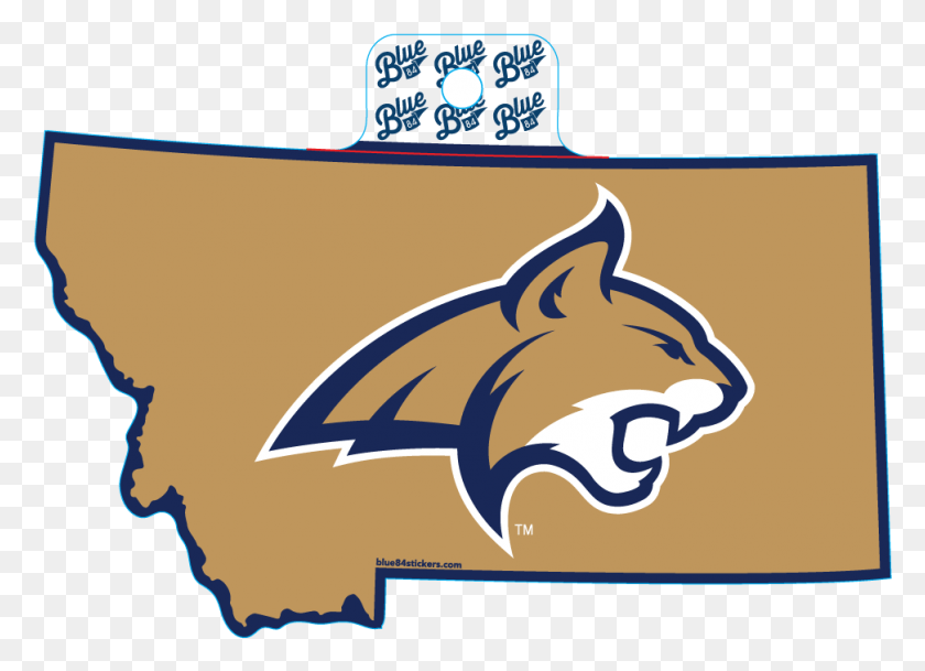 972x685 Наклейка State Montana State Bobcat Logo, Этикетка, Текст, На Открытом Воздухе Hd Png Скачать