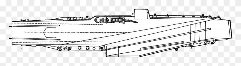 2527x551 План Палубы Авианосца Класса Midway After Scb Midway Scb, Музыкальный Инструмент, Досуг, Гобой Png Скачать