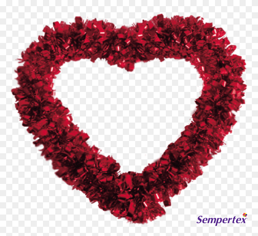 796x725 Decoracin Metalizada Corazn Rojo 25 X 29 Cm X Sempertex, Heart, Wreath, Texture HD PNG Download