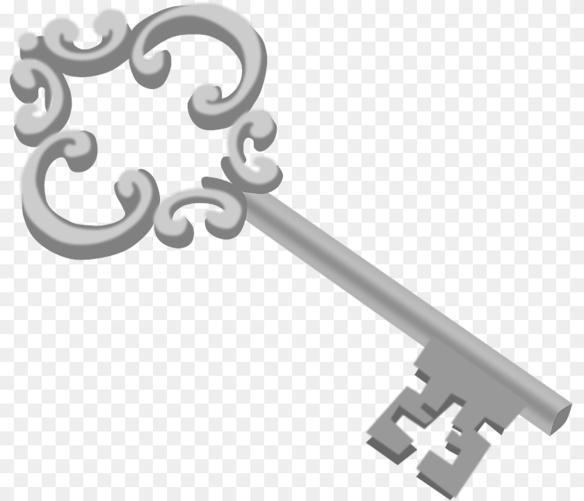 814x720 Decorated Key Lock Metal Silver Transparent Background Key Clipart PNG