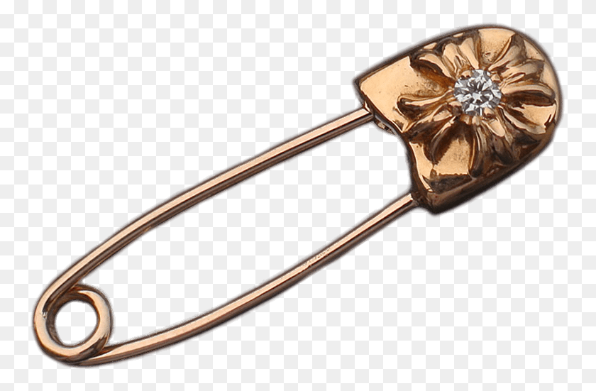 755x491 Decorated Safety Pin Chrome Hearts Gold Safety Pin HD PNG Download