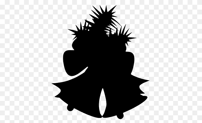 Decoration With Mistletoe And Christmas Bells, Silhouette, Stencil, Animal, Fish Transparent PNG