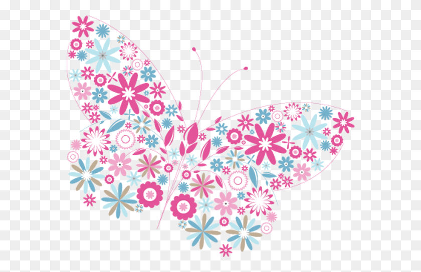 576x483 Decorations Transparent Picture Wall Decor Butterfly, Graphics, Floral Design HD PNG Download