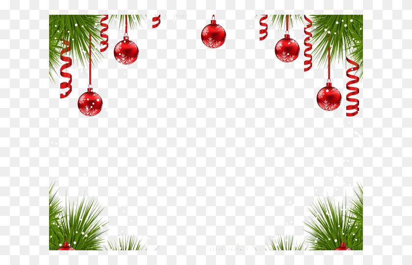640x480 Рождественский Бордюр, Елка, Растение, Орнамент Hd Png Скачать