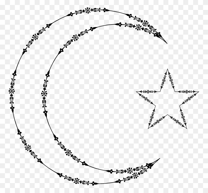 770x720 Decorative Line 12 Buy Clip Art Star And Moon, Gray, World Of Warcraft HD PNG Download