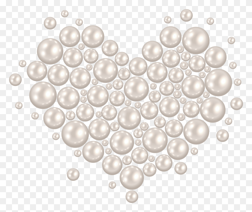 4919x4079 Decorative Pearl Heart Transparent Image Pearl HD PNG Download