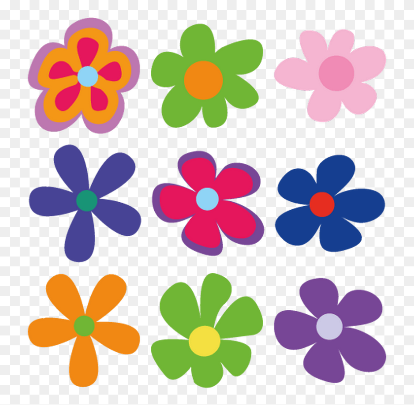 735x761 Decorative Sticker Fleur Hippie A Imprimer, Graphics, Floral Design HD PNG Download
