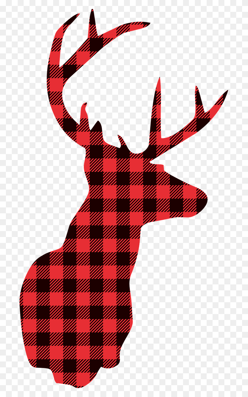 707x1280 Deer Christmas Lumberjack Free Picture Deer Silhouette, Hand, Symbol, Kneeling HD PNG Download