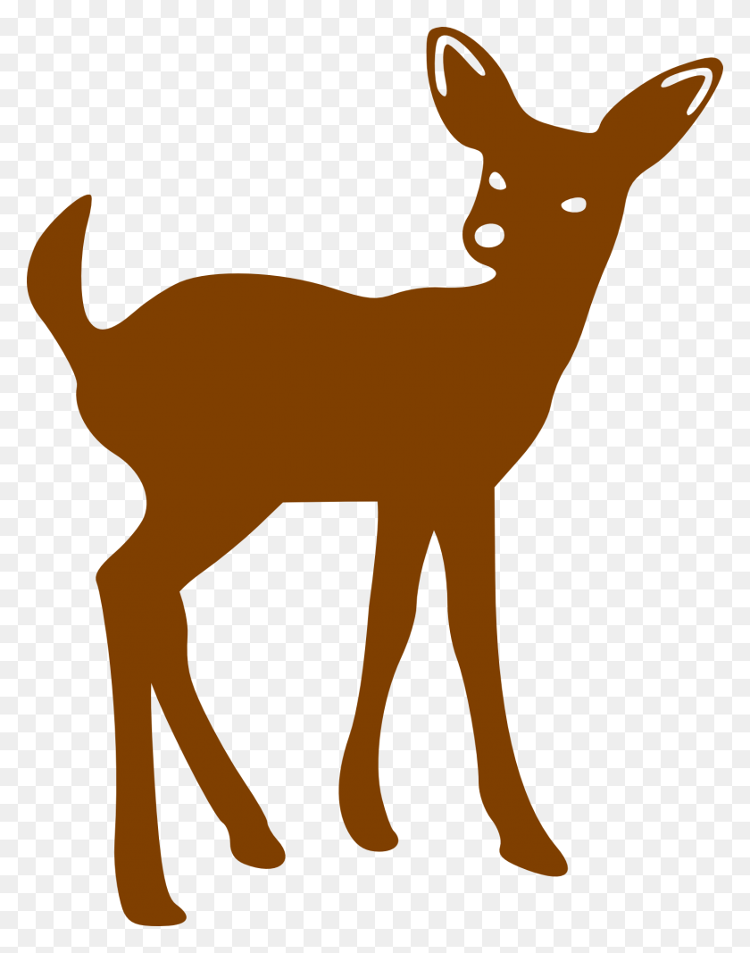 1486x1920 Deer Face Silhouette Baby Deer Fawn Silhouette, Wildlife, Mammal, Animal HD PNG Download