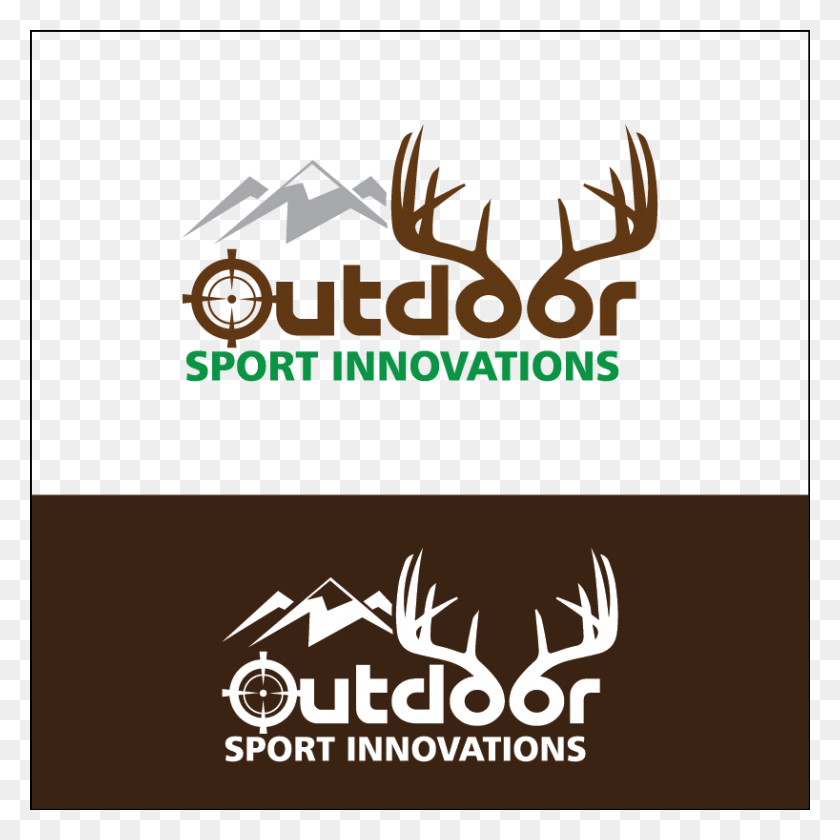 818x818 Deer Logo Design Logo Design Outdoor Sport, Antler, Text, Logo HD PNG Download