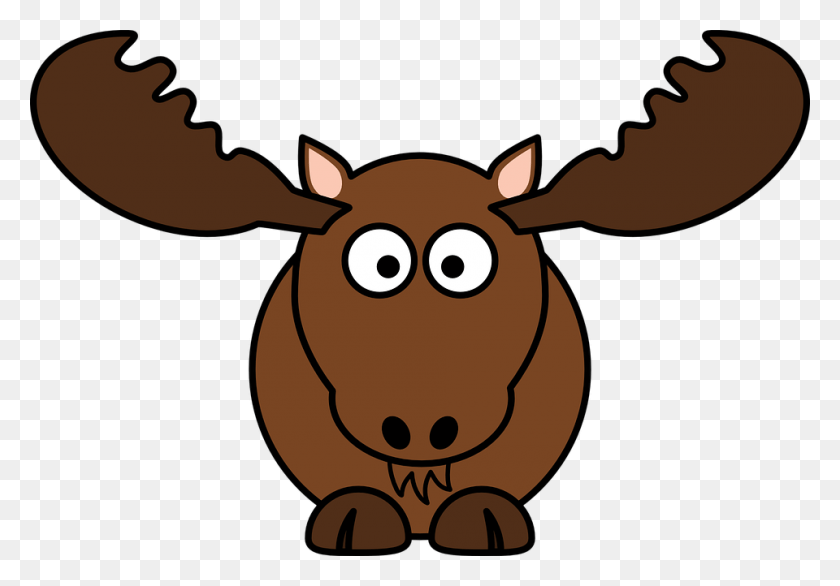 960x648 Deer Mammal Moose Antler Animal Brown Funny Moose Clip Art, Wildlife, Elk, Aardvark HD PNG Download