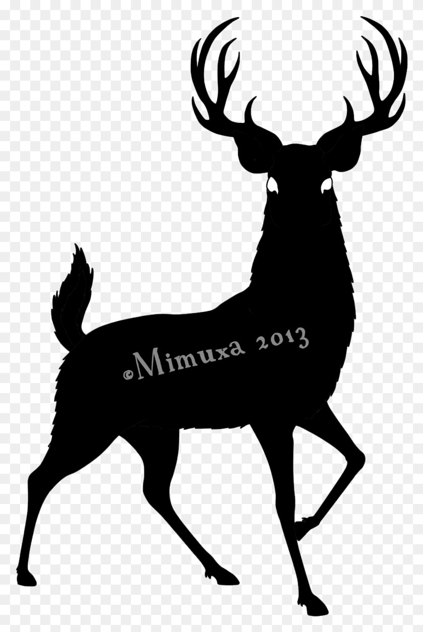 1206x1847 Deer Silhouette By Mimuxa Clipart Deer Silhouette, Deer, Wildlife, Mammal HD PNG Download