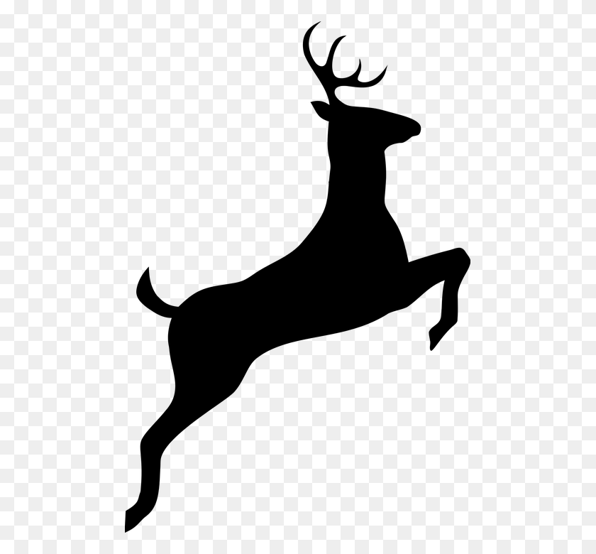 487x720 Deer Silhouette Free Images On Deer Silhouette, Gray, World Of Warcraft HD PNG Download